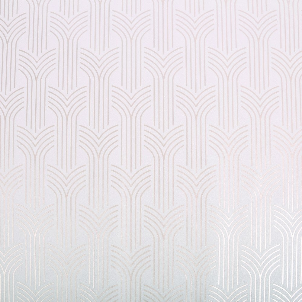 Graham & Brown Chaillot Pink Rose Gold Arch Metallic Wallpaper 108134