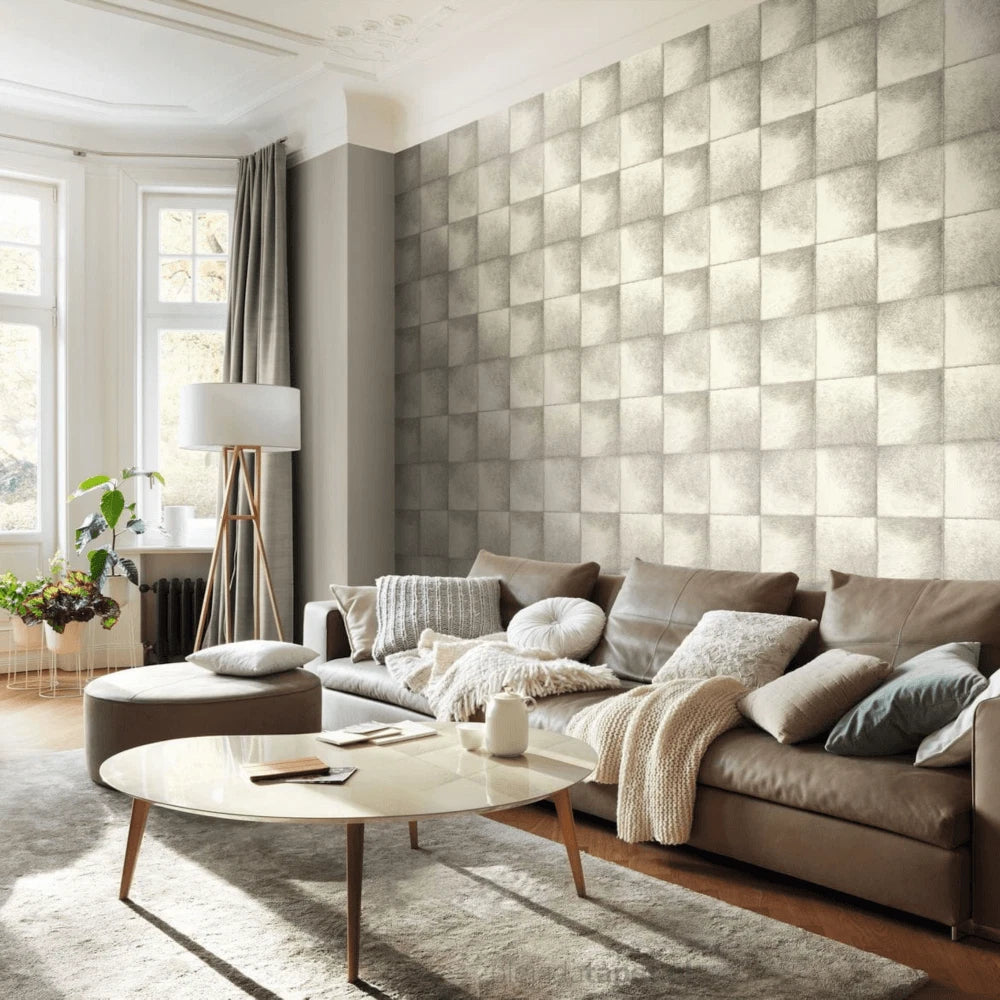 Rasch White Reindeer Fur Effect Animal Print Wallpaper 425901