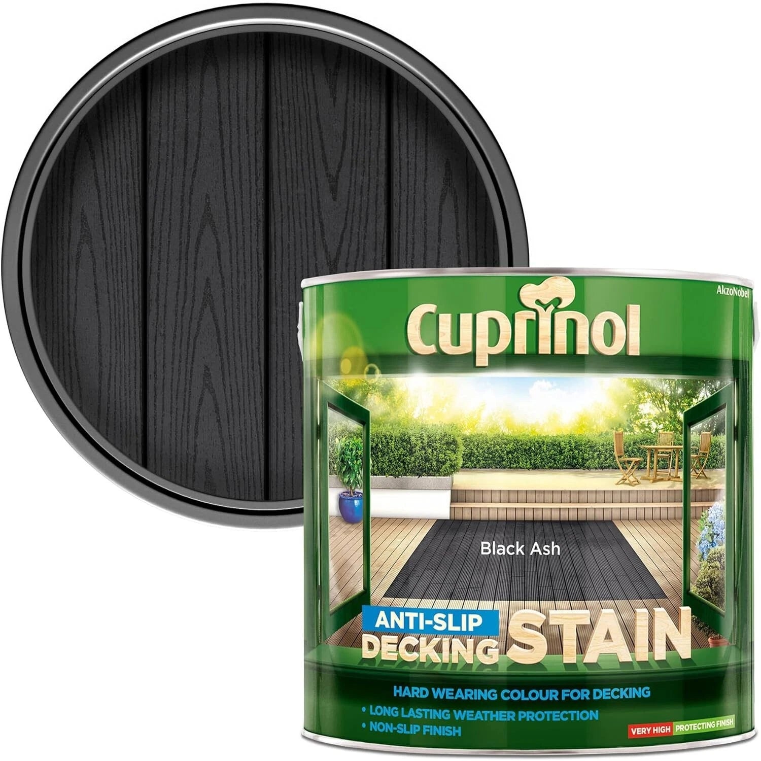 Cuprinol Anti Slip Decking Stain Black Ash 2.5L