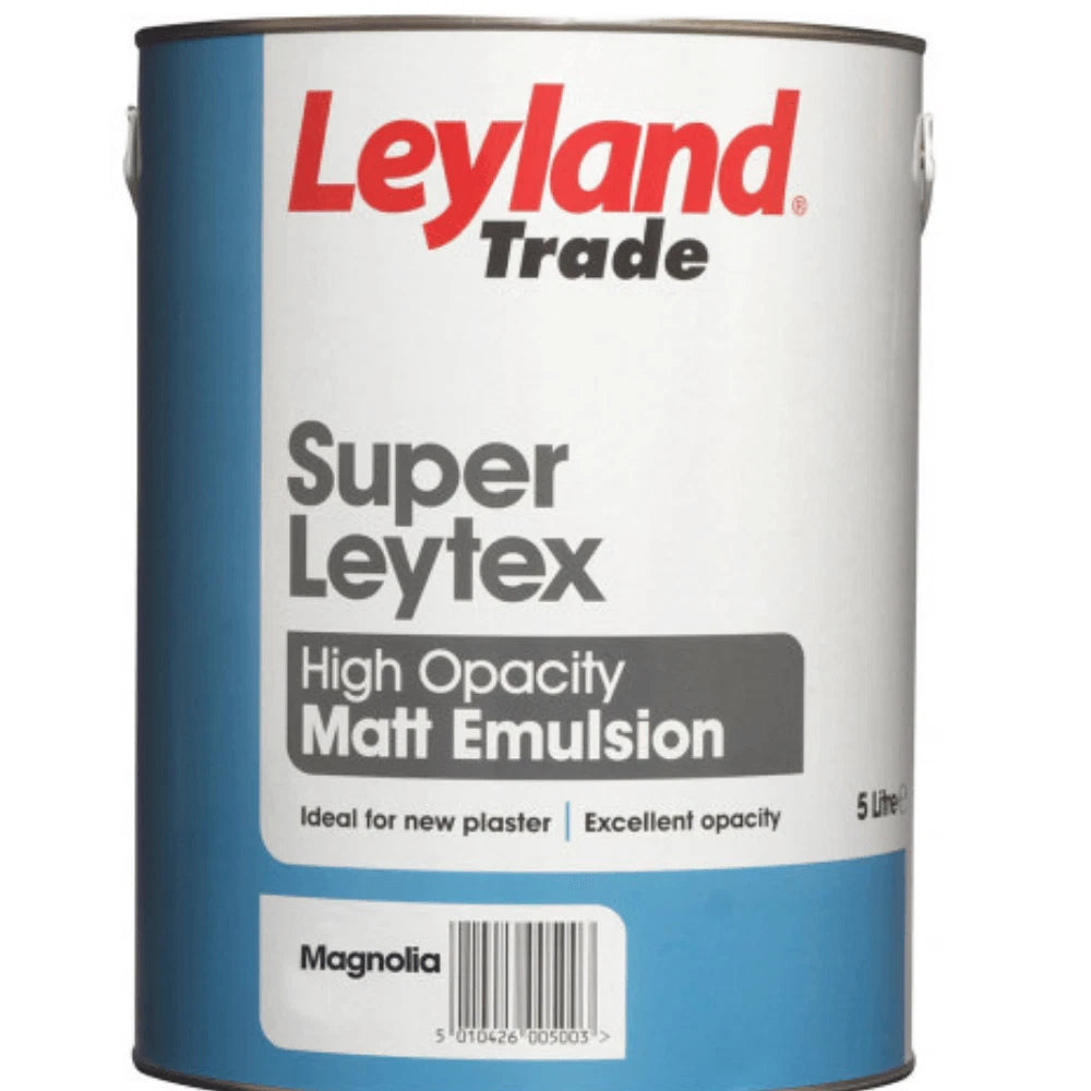 Leyland 5L Magnolia Matt Super Leytex High Opacity Ideal For New Plaster