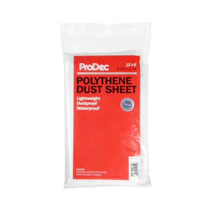 ProDec Polythene Dust Sheet 12' x 9' Lightweight yet effective protective sheet