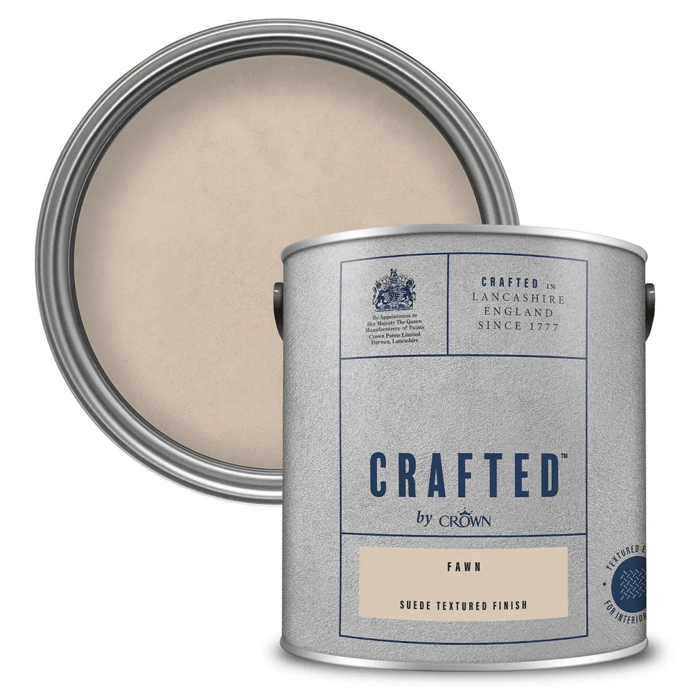 Crown 2.5L Fawn Suede Brushed Finish Textured Emulsion Paint