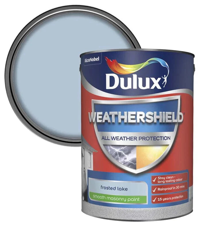 Dulux Weathershield Smooth Frosted Lake Masonry Paint 5L