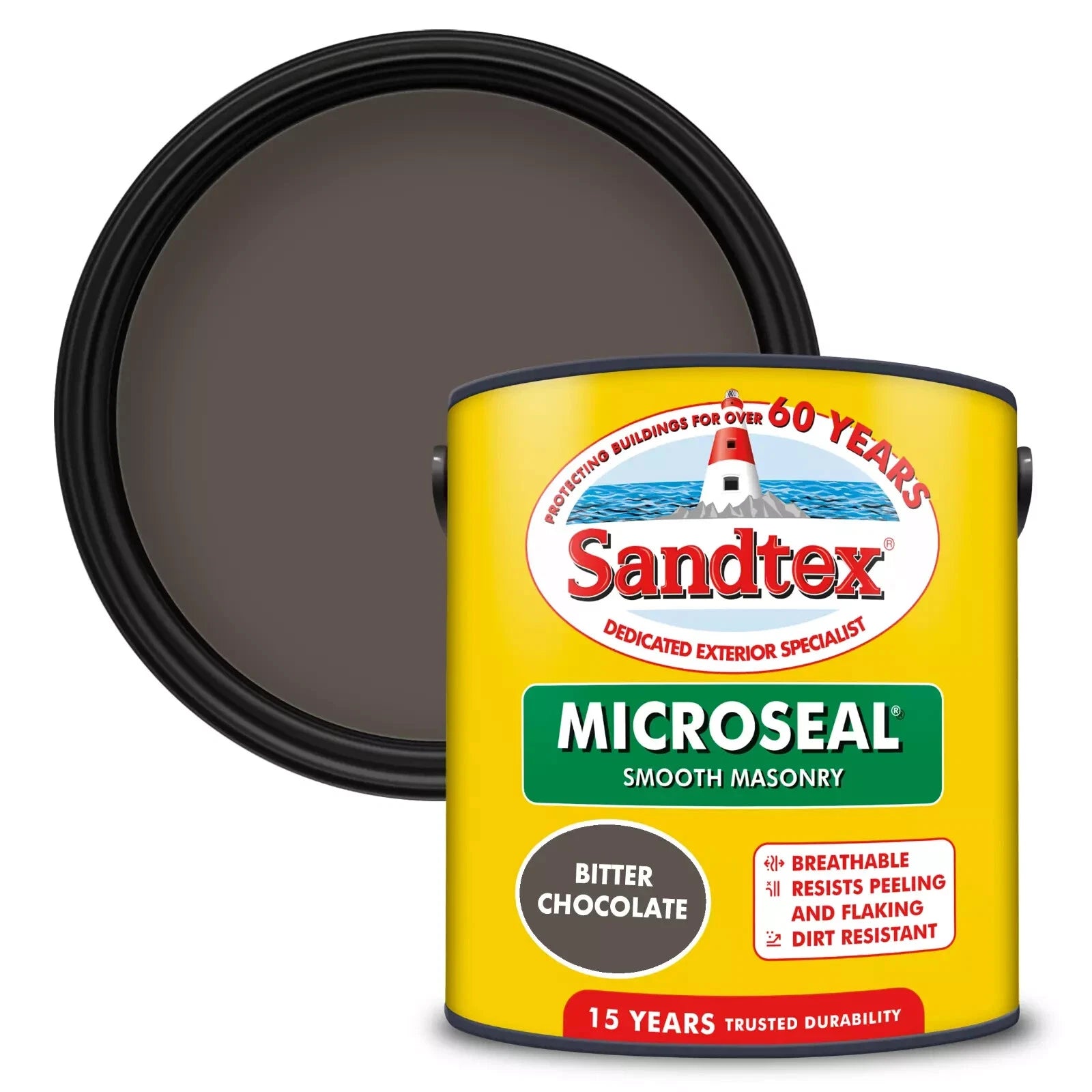 Sandtex Bitter Chocolate Masonry Paint Ultra Smooth 1L