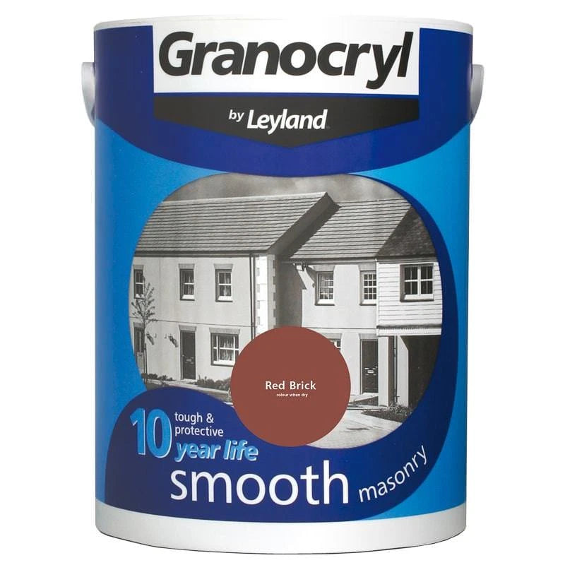Granocryl Leyland Red Brick 5L Litres Smooth Masonry Outside Outdoor Paint