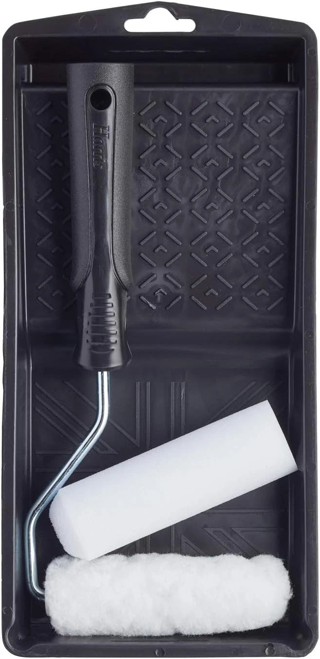 Emulsion & Gloss Mini Paint Roller Set 4" Tray 2 Sleeves