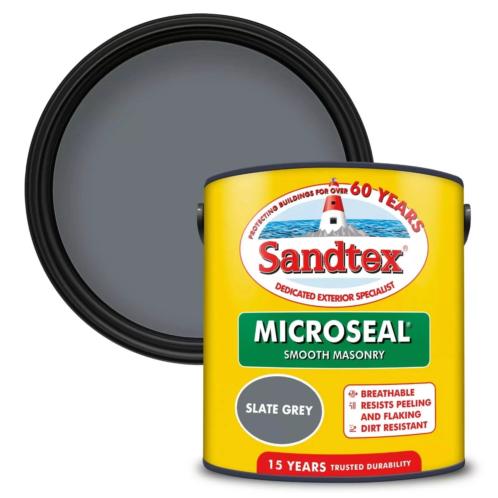 Sandtex Slate Grey Maonsry Paint Ultra Smooth 5L