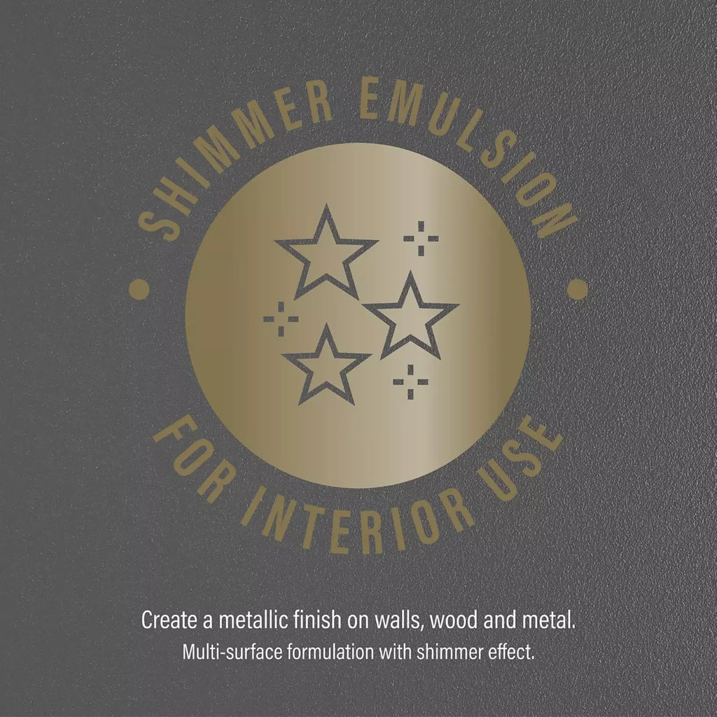 Striking Gold Crafted By Crown Lustrous Metallic Interior Wall Wood Paint 1.25L