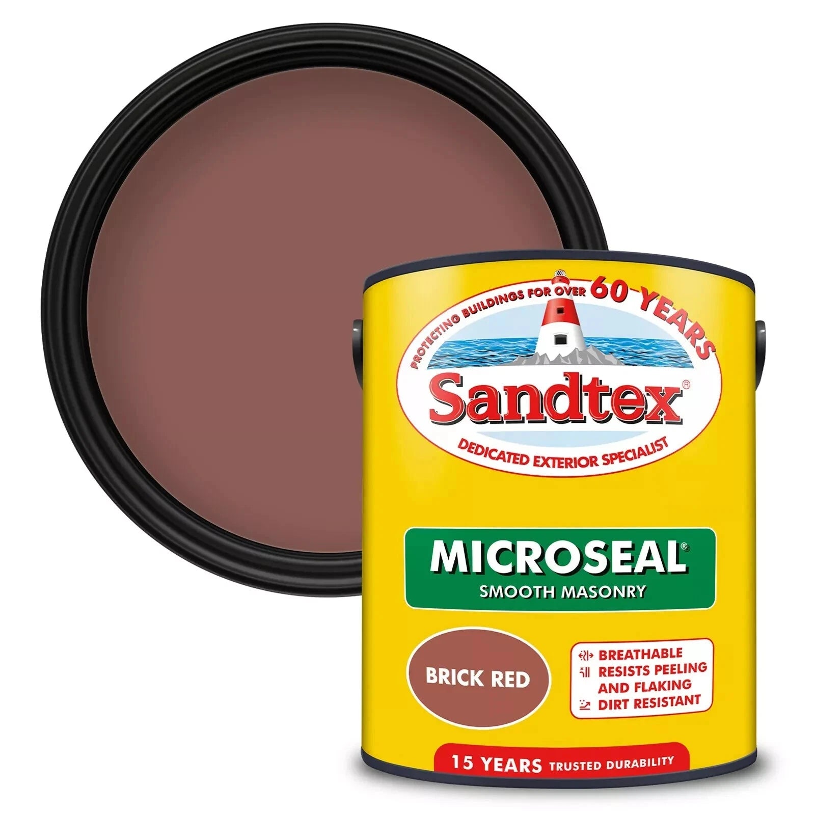 Sandtex Brick Red Masonry Paint Ultra Smooth 1L