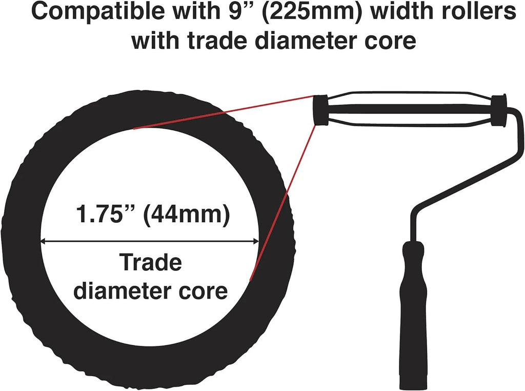 ProDec Paint Roller Frame 9 x 1.75" Screw Fit Wooden Handle Cage Frame