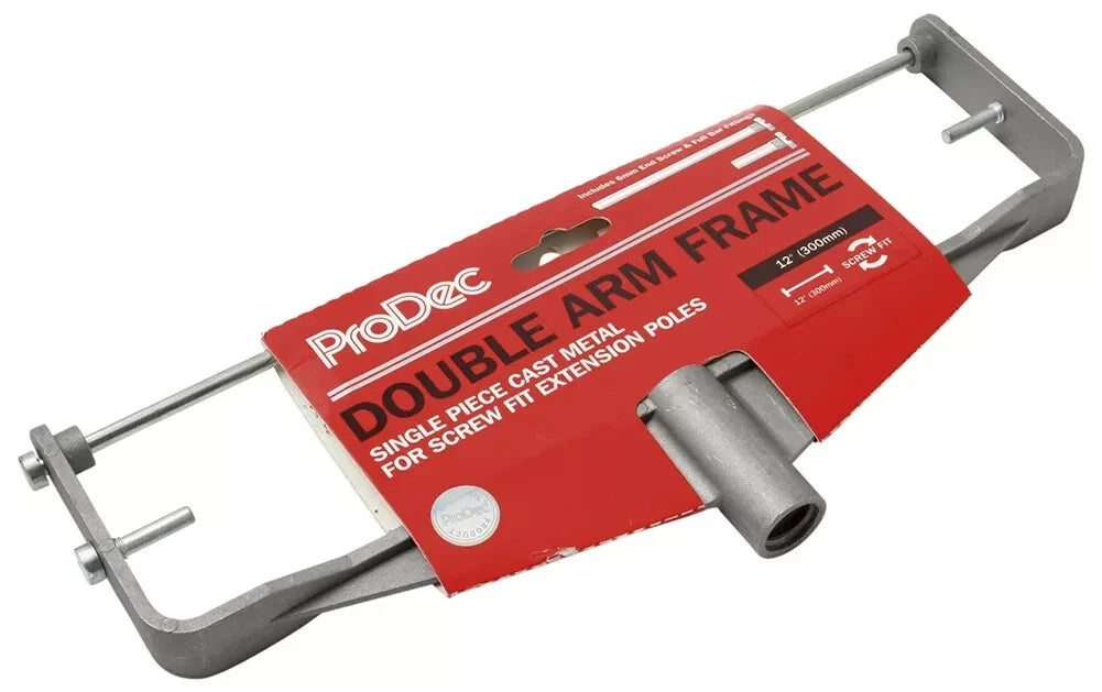 ProDec Paint Roller Frame 12" / 300mm Cast Metal Double Arm For Extension Poles