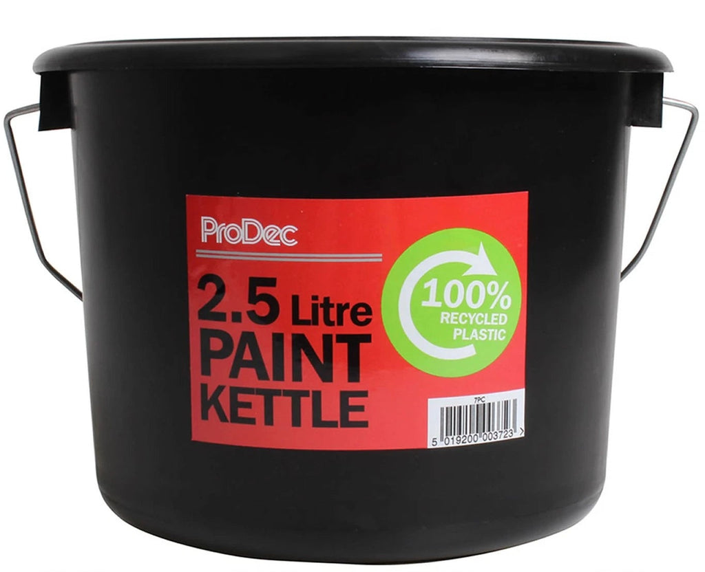 ProDec 2.5 Litre Plastic Paint Kettle Painters Bucket Can Decorating Pot