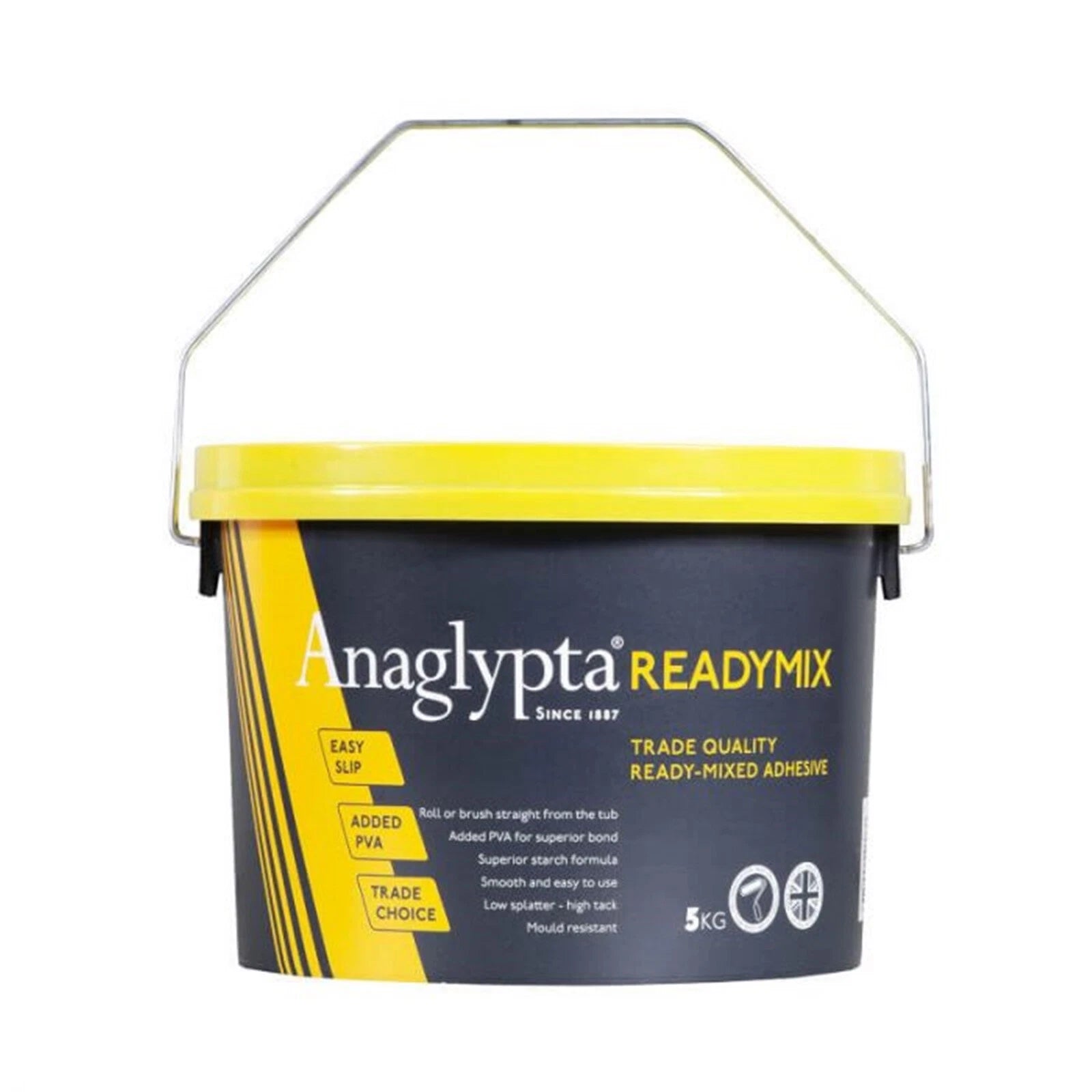 Anaglypta Ready Mix Wallpaper Paste Adhesive Mixed 5kg Tub