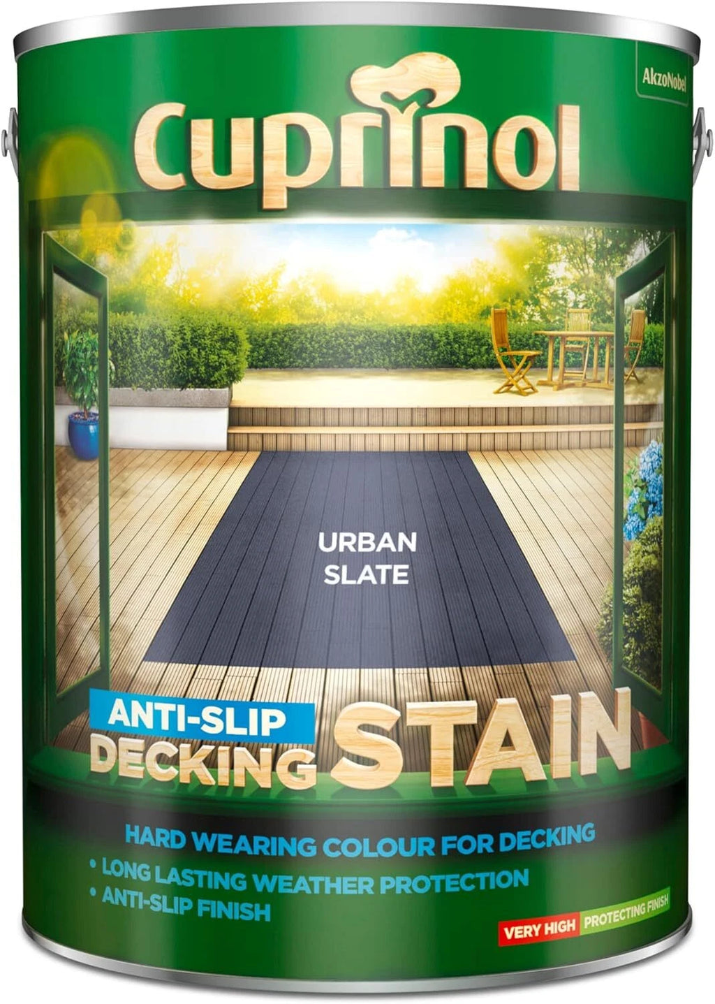 Cuprinol Anti-Slip Decking Stain Urban Slate 5L
