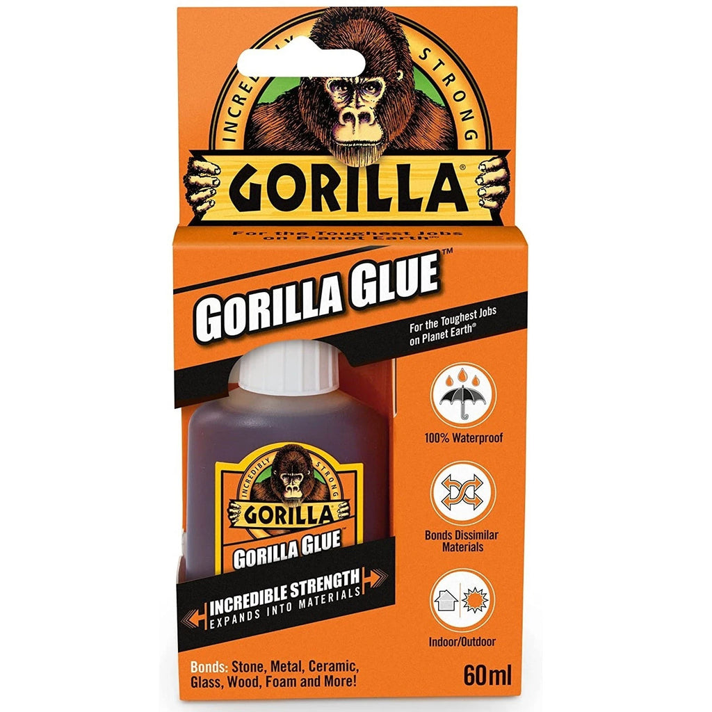 Gorilla Glue For Wood Stone Metal Ceramic Glass Tough & Waterproof 60ml