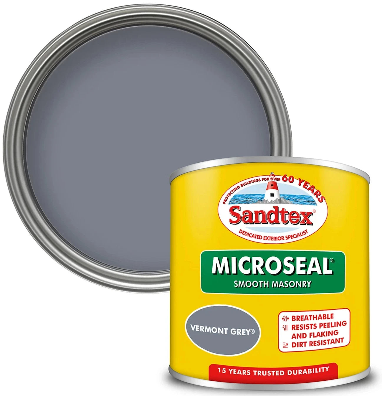 Sandtex Vermont Grey Masonry Paint Ultra Smooth 5L