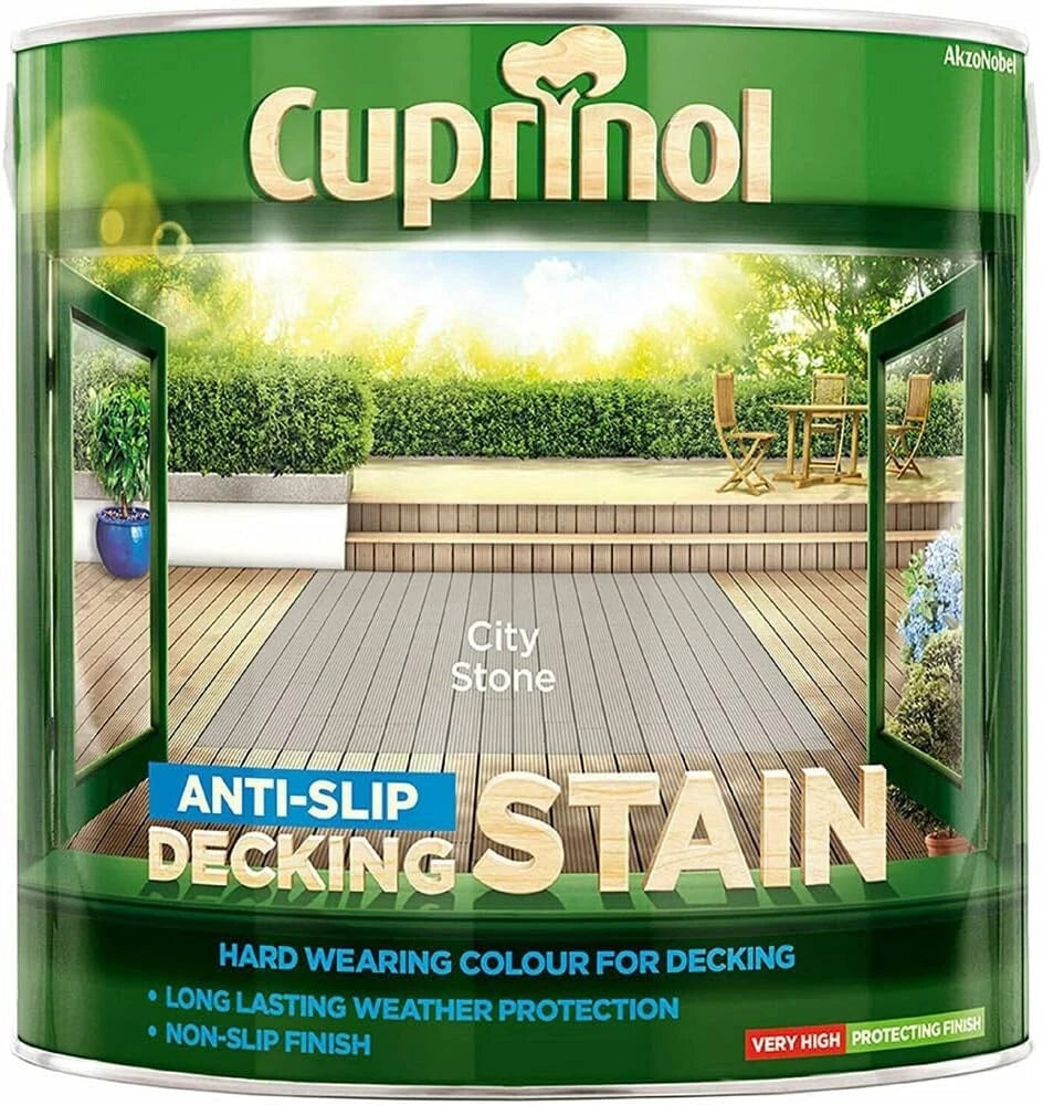 Cuprinol Anti Slip Decking Stain City Stone 2.5L