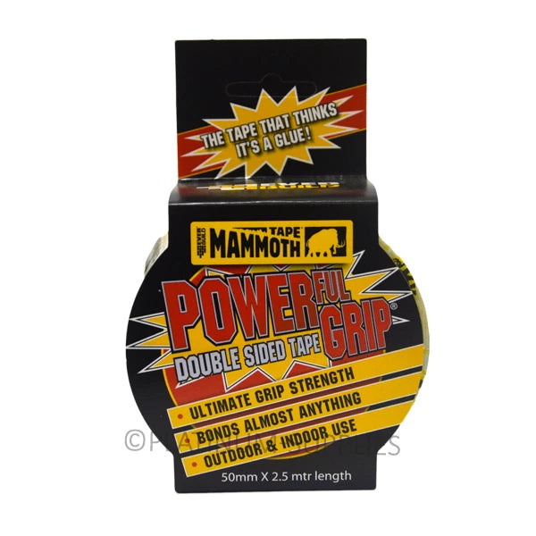 Everbuild Double Sided 50mm x 2.5M Mammoth Powerful Grip Tape High Strength