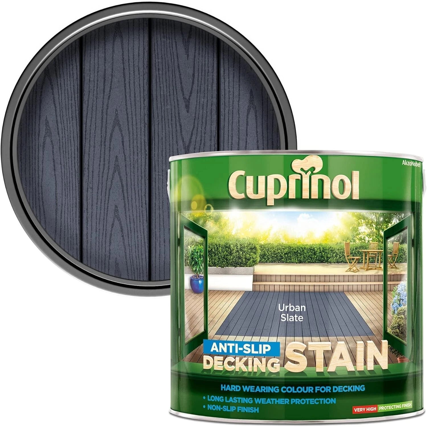 Cuprinol Anti Slip Decking Stain Urban Slate 2.5L