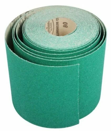 Prodec Green Aluminum Oxide SandPaper Roll 5M X 115MM 80 Grit Medium