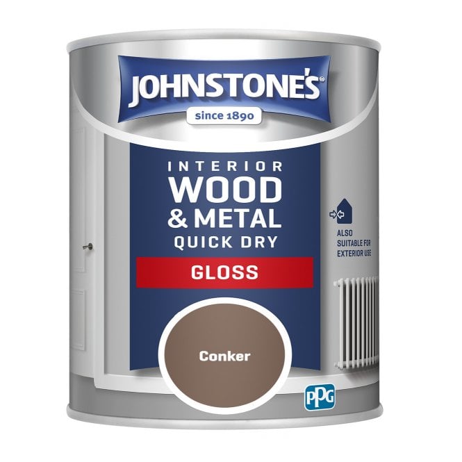 Johnstones Conker Quick Dry Gloss Paint 750ml