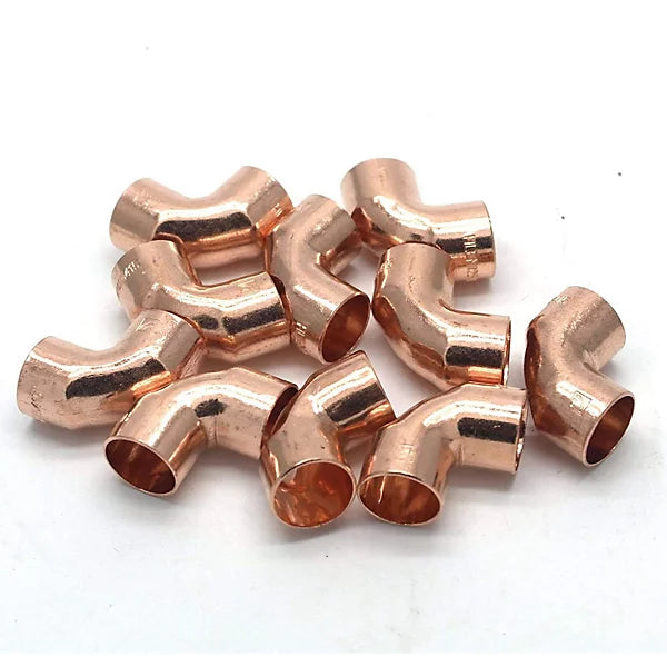 10 x Copper 15mm End Feed Elbow 15xmm x 15mm ef2