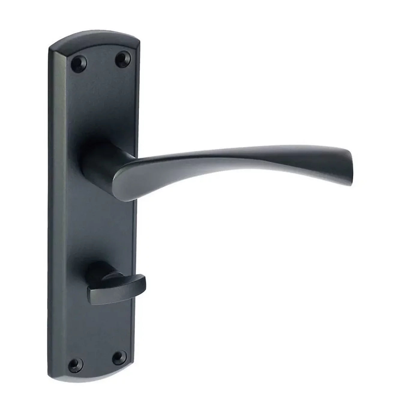 Eclipse Monza Matt Black Bathroom Door Handle 1 Pair ha42