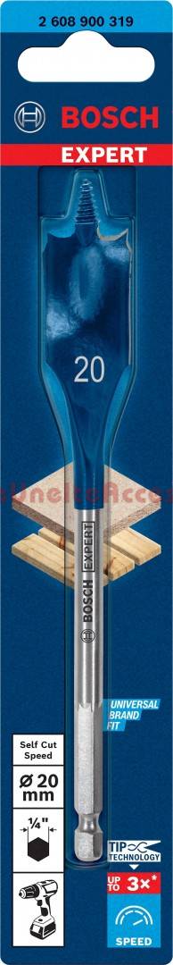 Bosch Expert Self Cut Speed Flat Drill Bit Hex Shank 20mm x 152mm