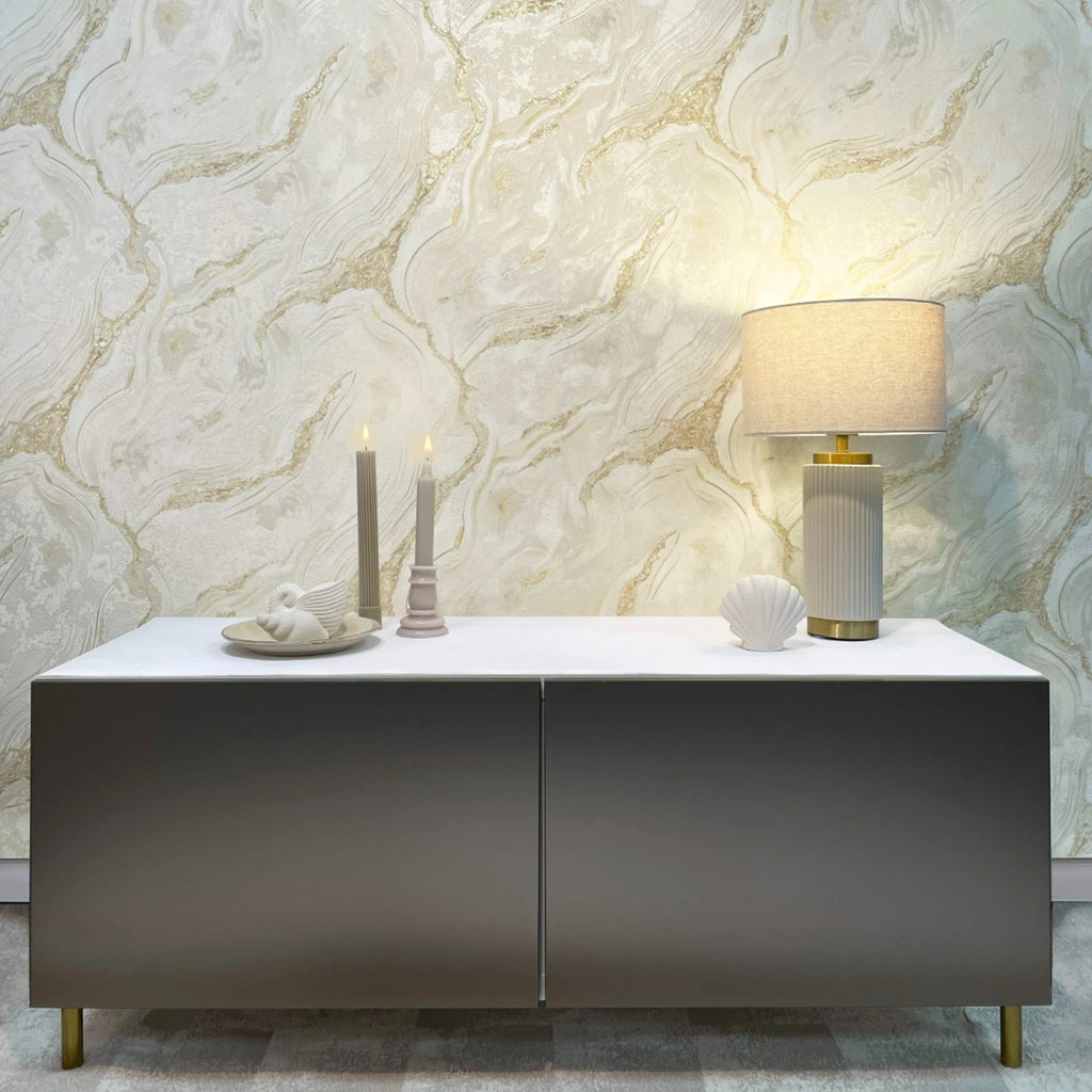 Vasari Palmetto Agate Marble Stone Natural Cream Italian Luxury Wallpaper 529425