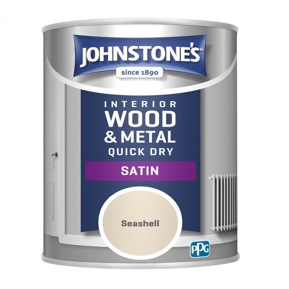 Johnstones Seashell Satin Interior Wood & Metal Paint 750ml