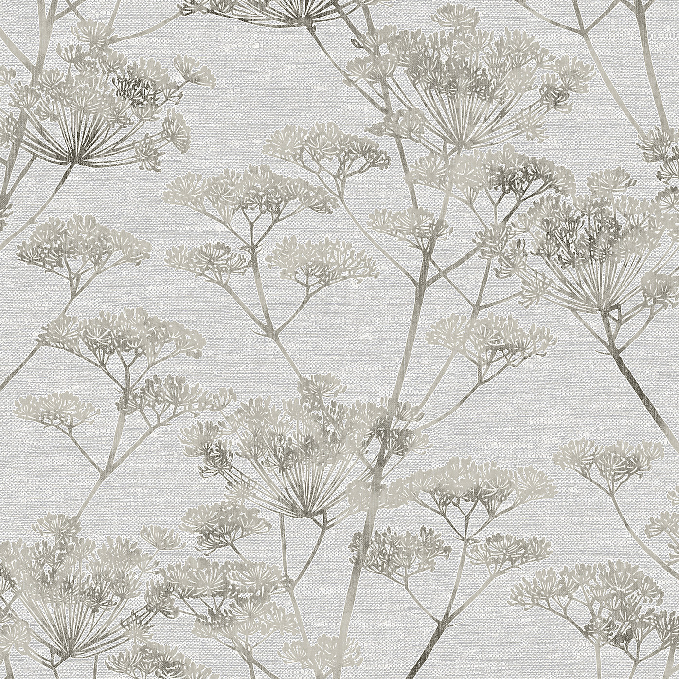 Graham & Brown Serene Seed-Head Grey Floral Wallpaper 119968