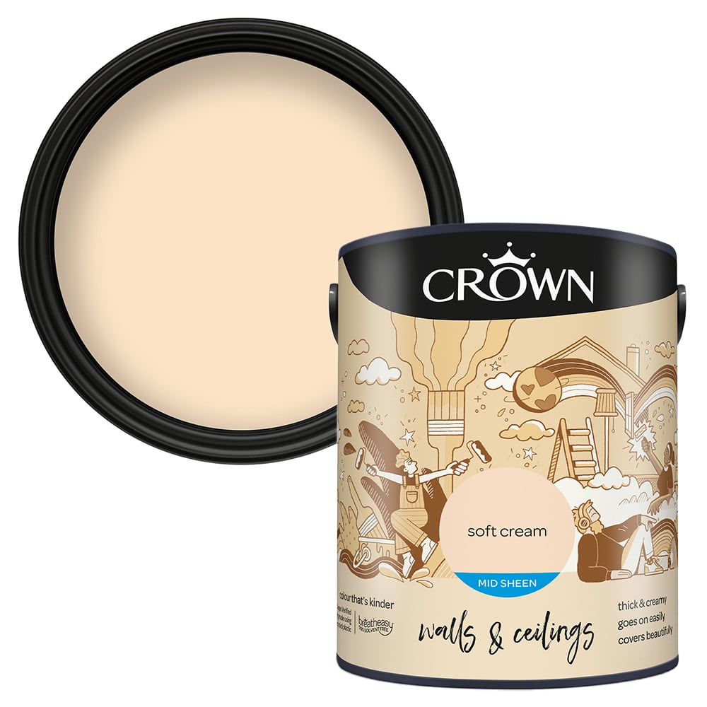 Crown Soft Cream Matt Paint 5L