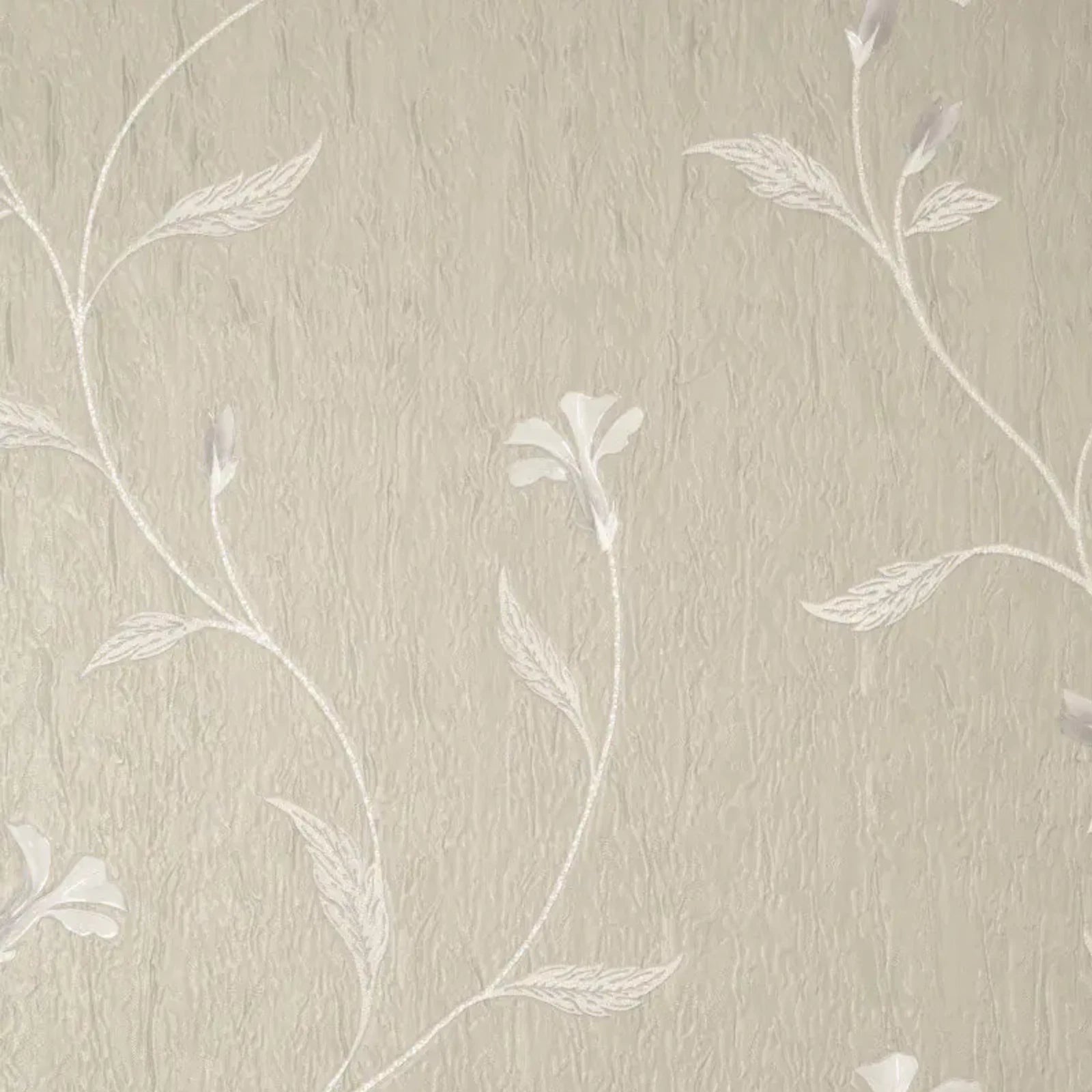 Vymura Bellagio Taupe Beige Floral Trail Heavyweight Luxury Wallpaper M95652