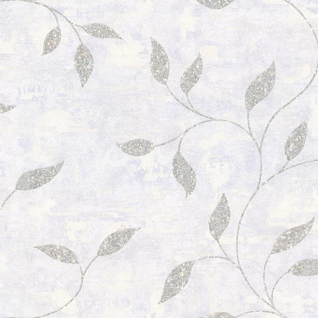 Graham & Brown Steel Gold Ornamental Leaf Wallpaper 128811