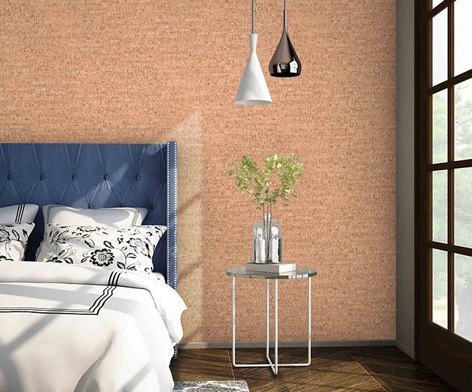 Exclusive Artisan Small Cork Textured Brown Wallpaper FD24933