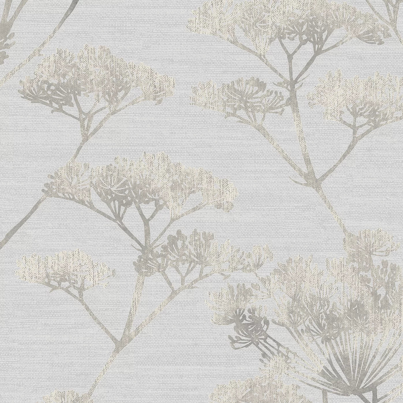Graham & Brown Serene Seed-Head Grey Floral Wallpaper 119968