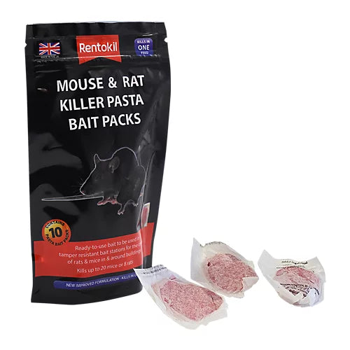 Rentokil Mouse & Rat Killer Pasta Bait Packs (10) 010280