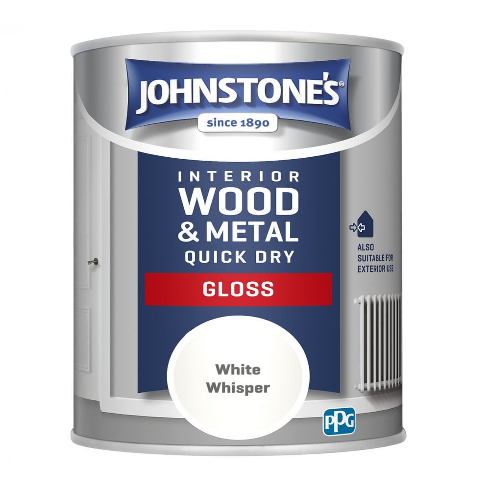 Johnstones White Whisper Quick Dry Gloss Paint 750ml