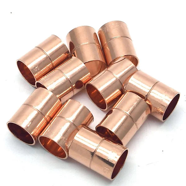 10 x Copper 15mm End Feed Straight Coupler Joint 15xmm x 15mm ef1