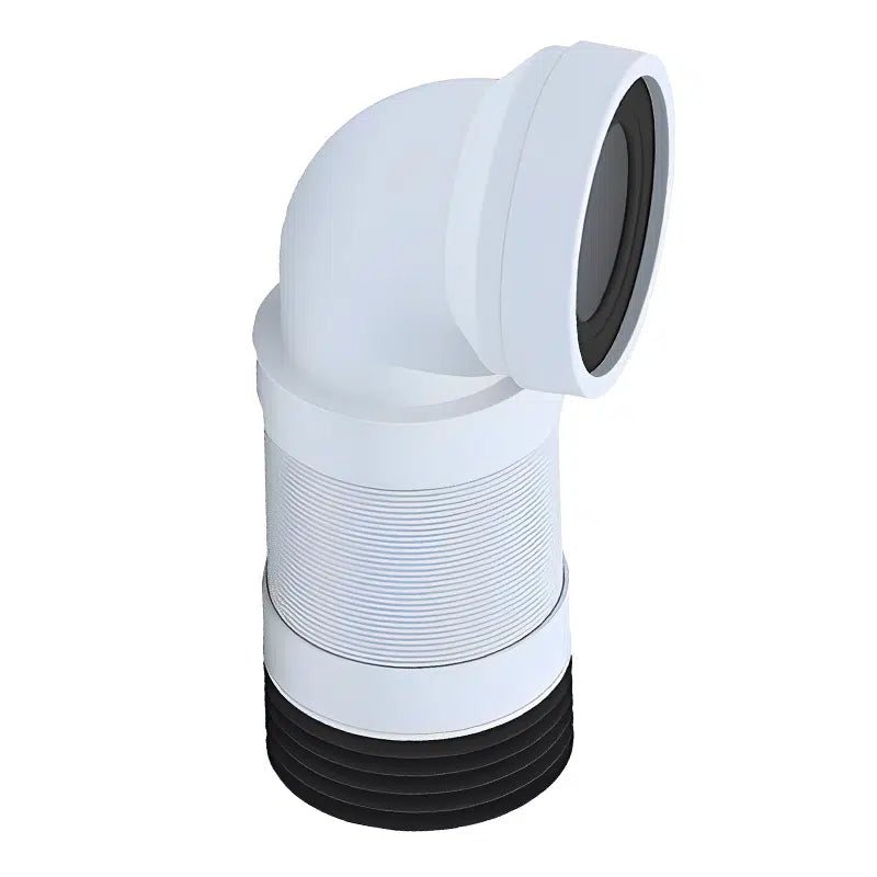 90° WC Extendable Pan Connector – 300mm/750mm pc23