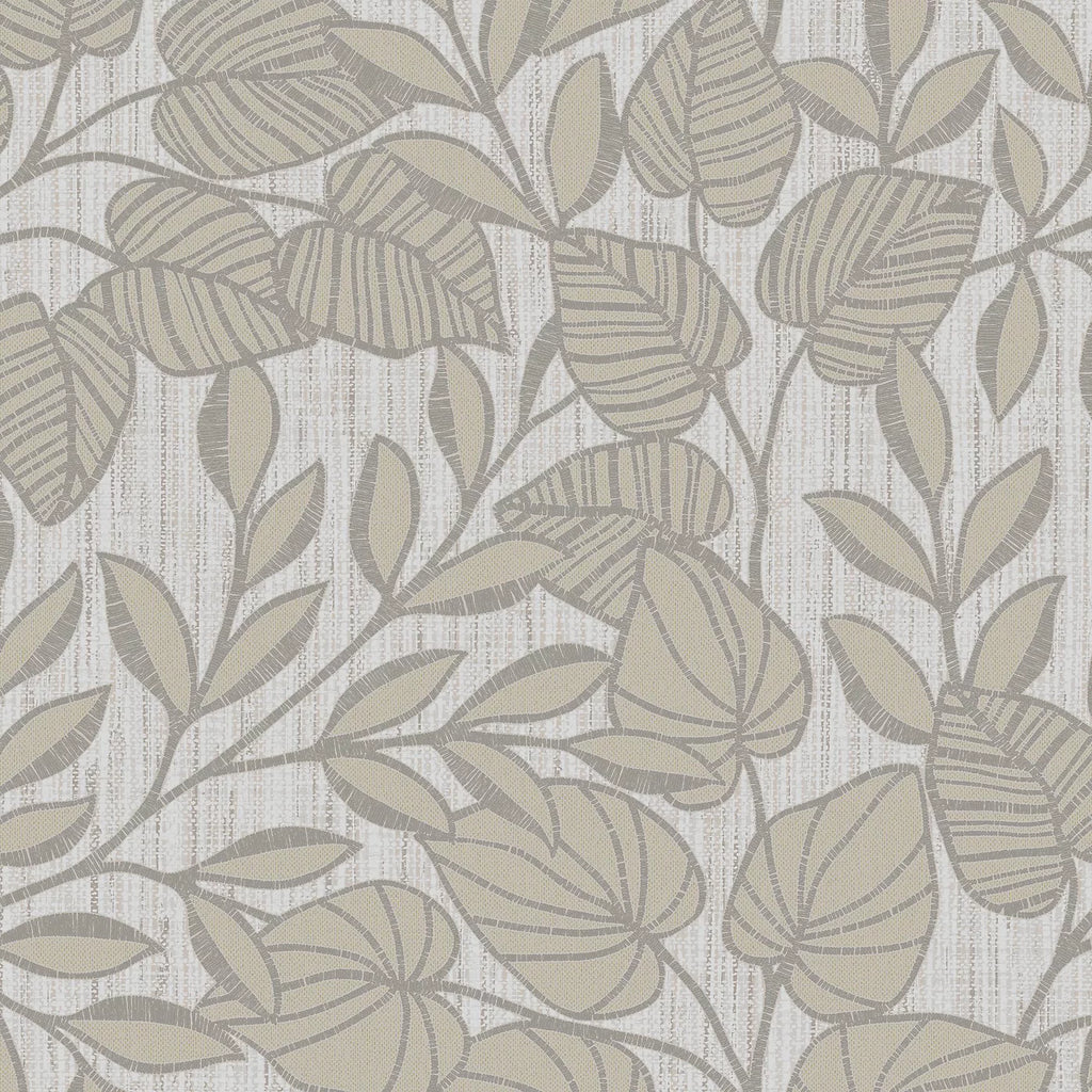 Super Fresco Sage Green Linden Leaf Trail Wallpaper 140045