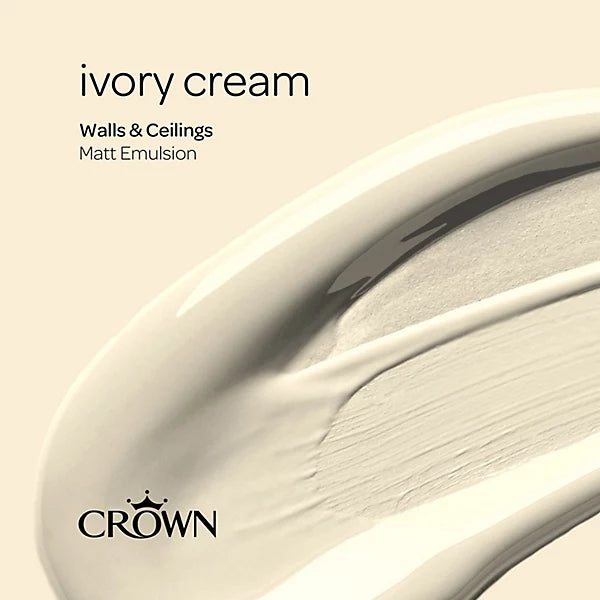 Crown ivory Cream Matt Paint 5L