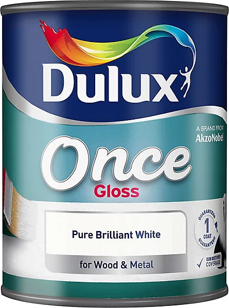 Dulux Pure Brilliant White Once Gloss Wood & Metal 750ml