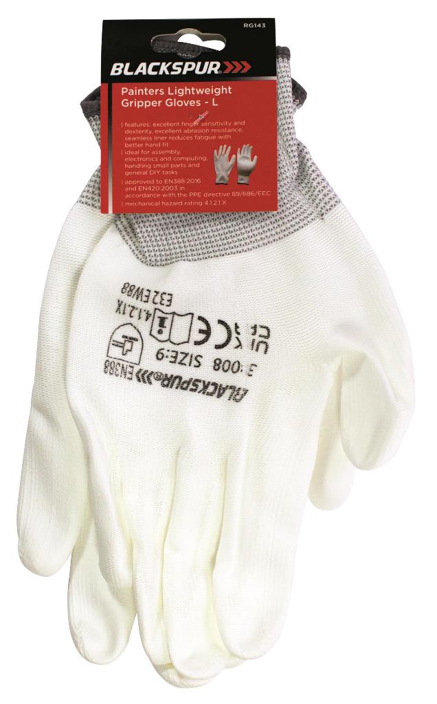 Blackspur Painters Gripper Glove - White - Large