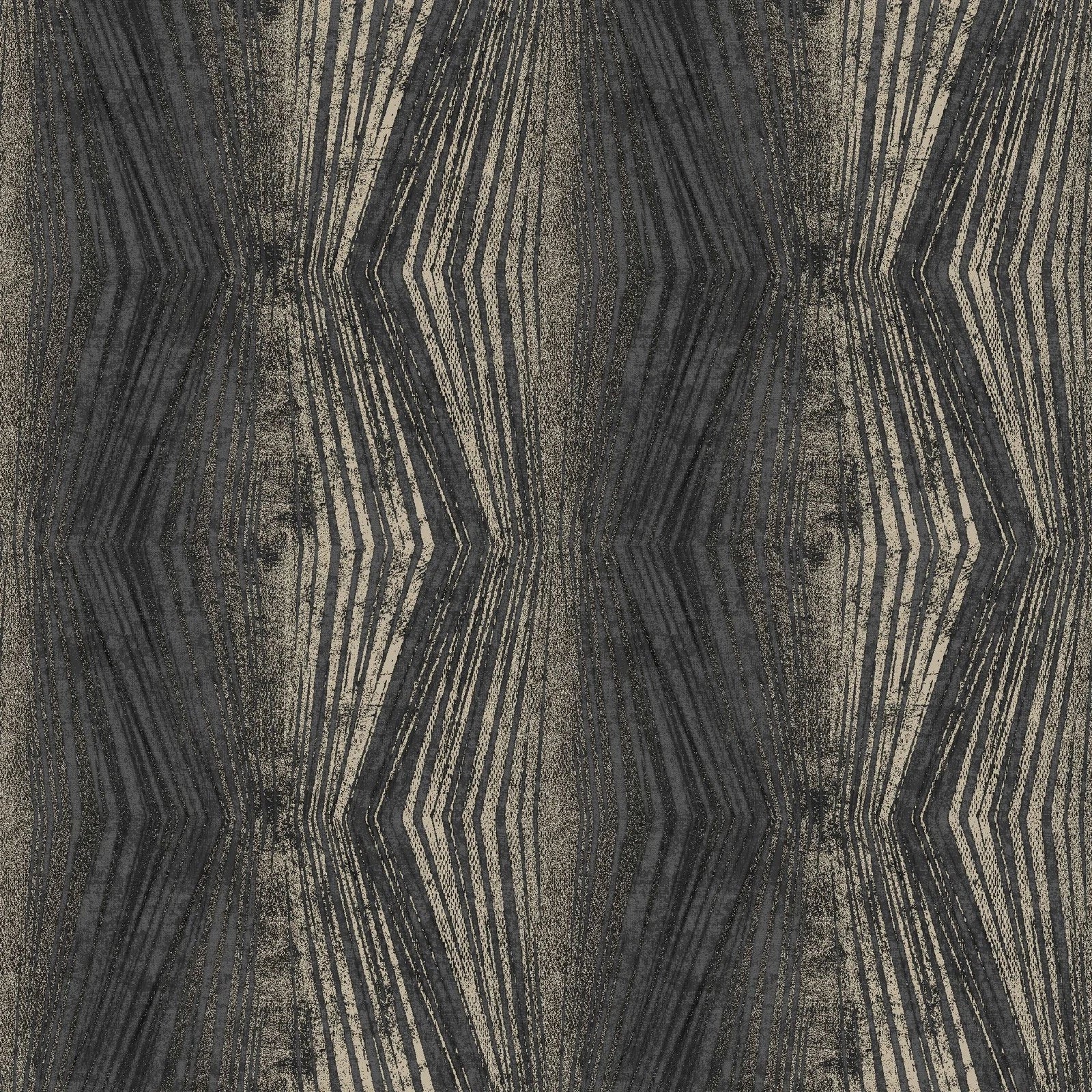 Graham & Brown Boutique Charcoal & Gold Vermeil Metallic Striped Wallpaper 104153