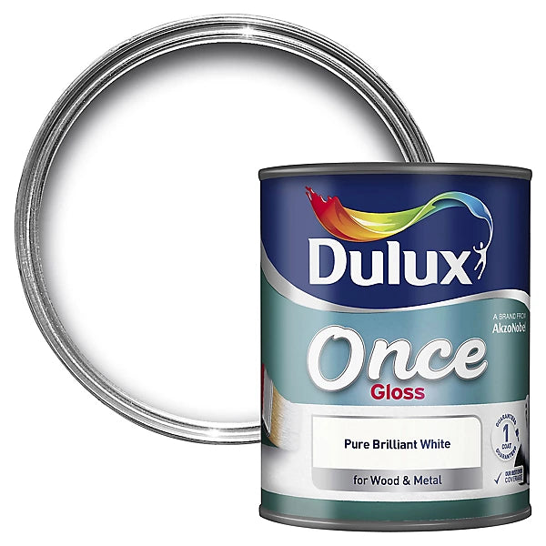 Dulux Pure Brilliant White Once Gloss Wood & Metal 750ml