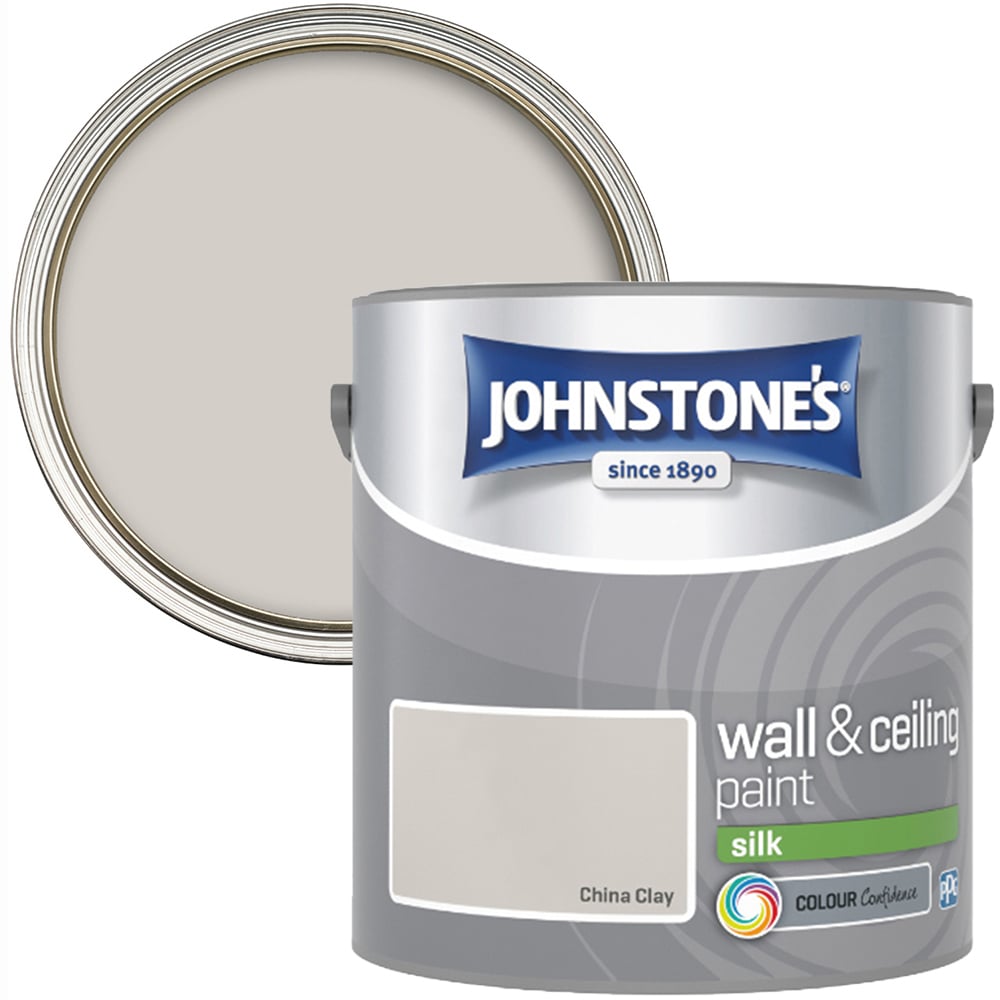 Johnstone’s China Clay Silk Wall & Ceiling Emulsion Paint 2.5L