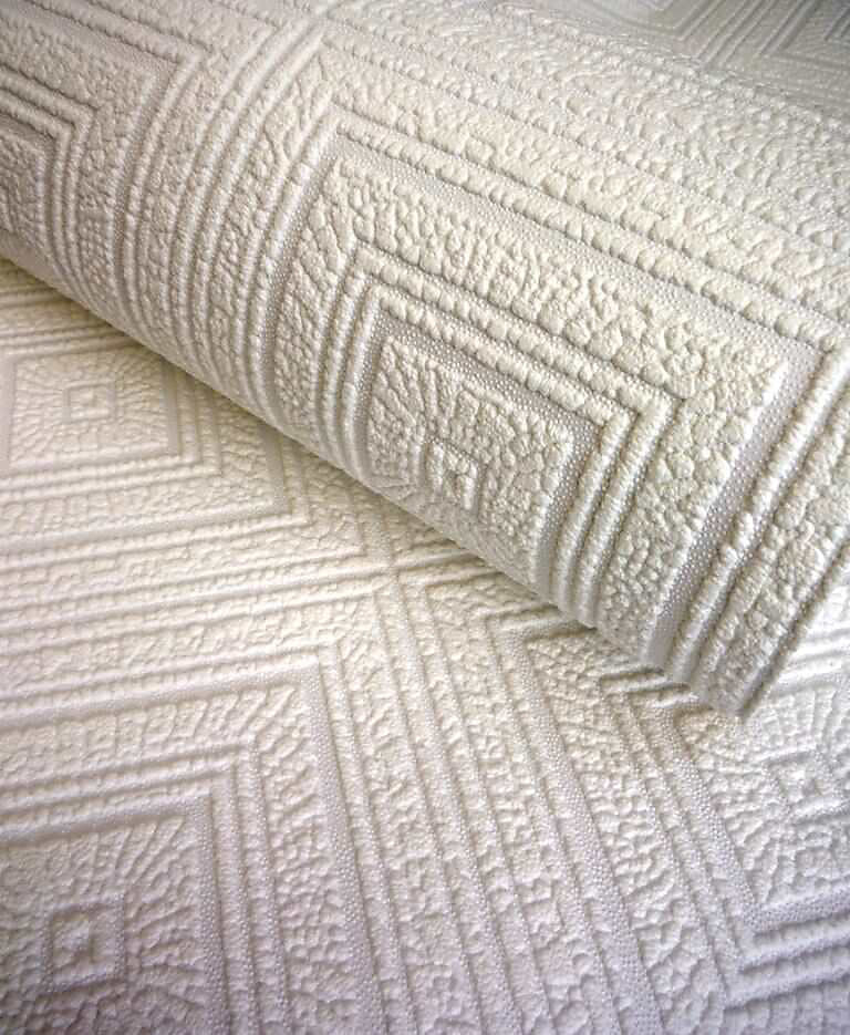 AS Creation Geometric Squares White Blown Paintable Wallpaper 6640-13