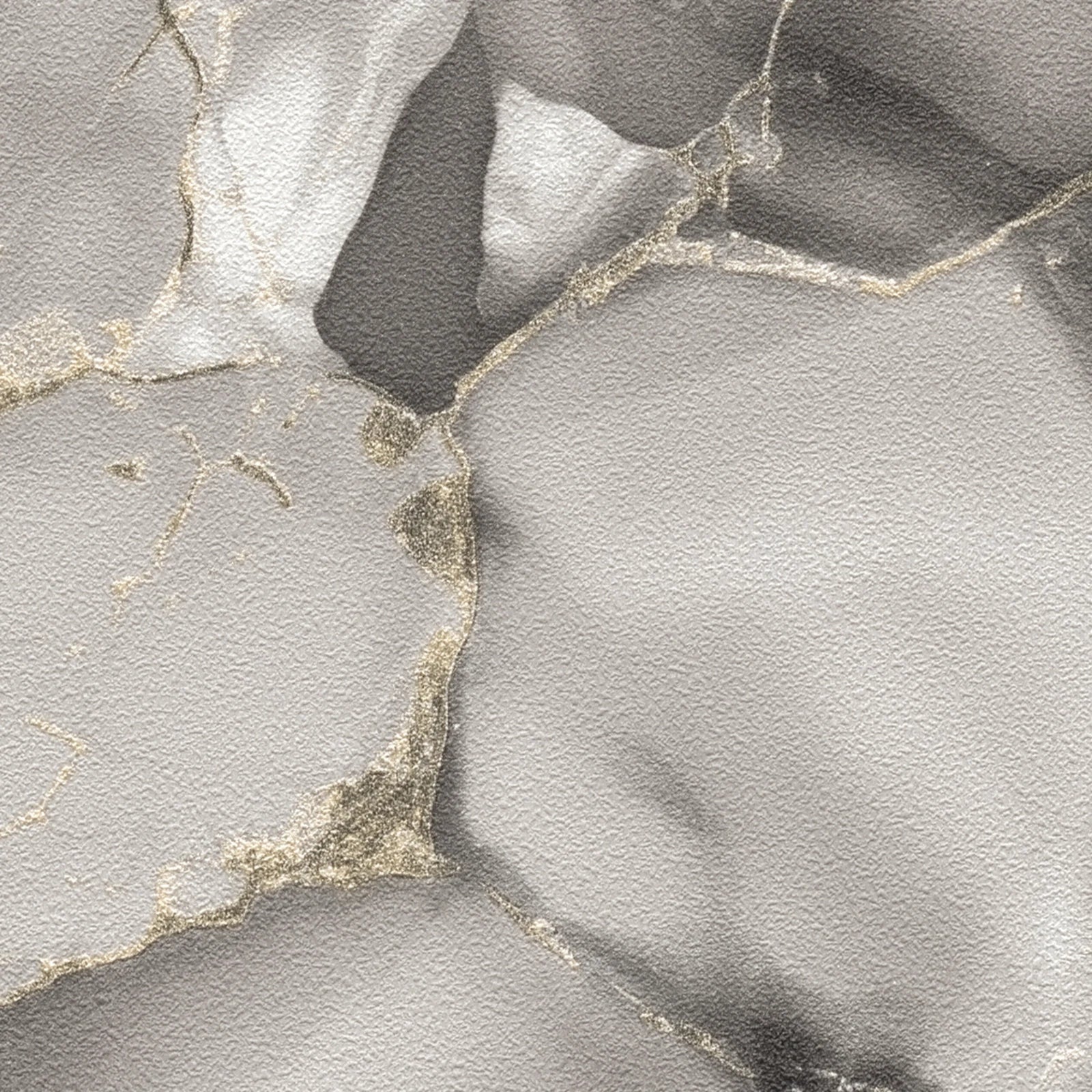 AS Luxury Marble Stone Plaster Grey & Gold Wallpaper 79079-1