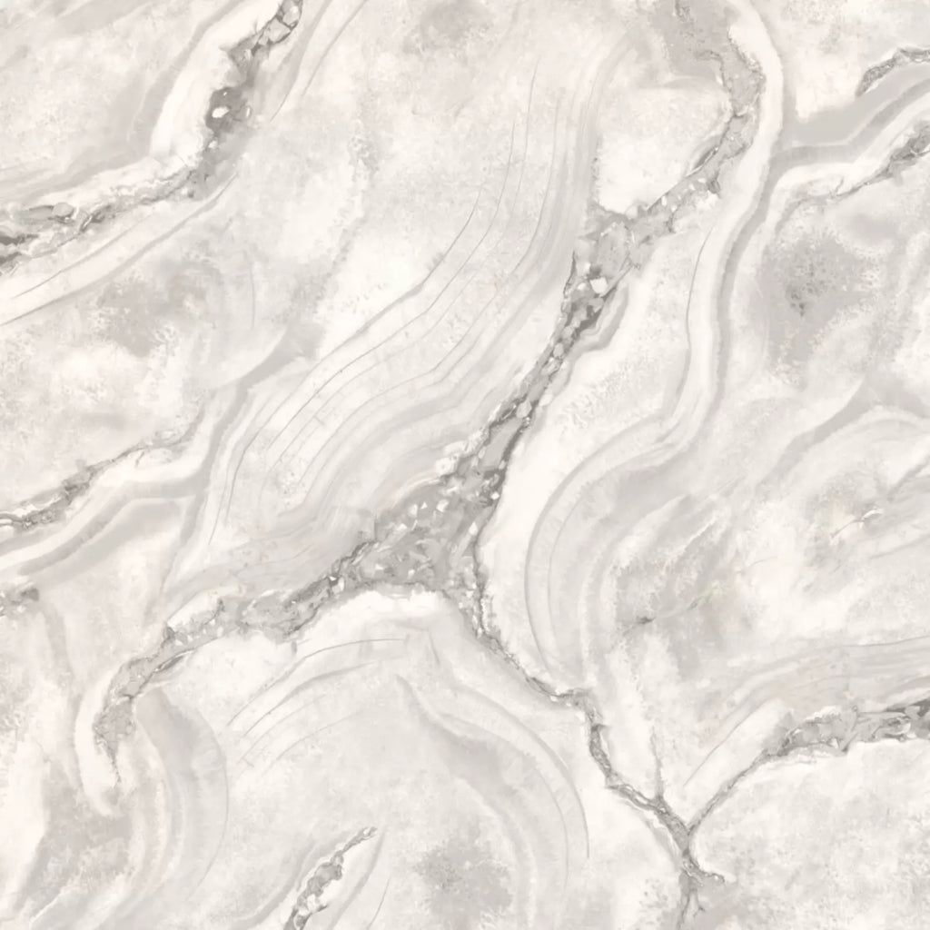 Vasari Palmetto Agate Marble Stone Grey Silver Italian Luxury Wallpaper 529463